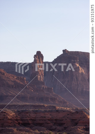 Desert Rocky Mountain American Landscape. Sunset Sky. Desert Rocky Mountain American Landscape. Sunset Sky. 93151975