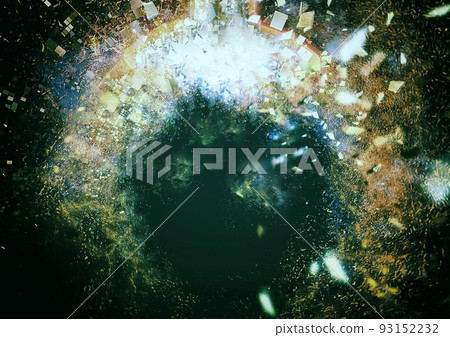 Illustration of a flame swirling in the dark 93152232