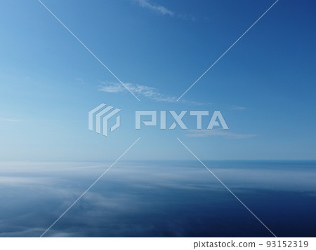 Abstract aerial nature summer ocean sunset sea and sky background. Natural sky composition. Element of design. Sky replacement for composites. Holiday, vacation and recreational banner concept 93152319