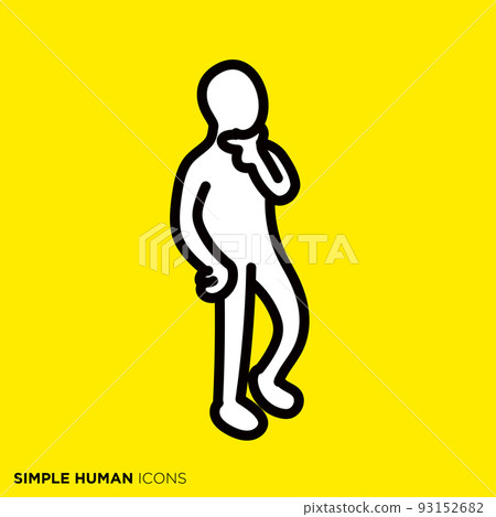 Simple human icon series "The Thinker" 93152682