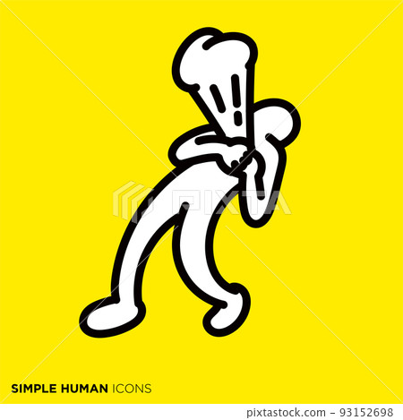 Simple human icon series "People with popping hearts" 93152698