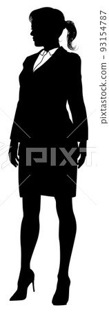 Business People Woman Silhouette Businesswoman 93154787