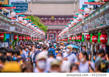日本東京城市景觀連續 4 週，世界之最……沒有行動限制。淺草在電暈災難之前很熱鬧...... = 8月15日 93155839
