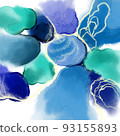 Refreshing and elegant blue alcohol ink art style illustration 93155893