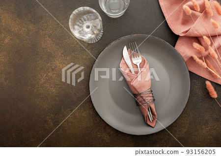 Table setting, top view Table setting, top view 93156205