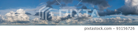 Fantastic soft thunderclouds, sky panorama Fantastic soft thunderclouds, sky panorama 93156726