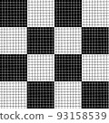 Square grid on white and black background. vector seamless pattern 93158539