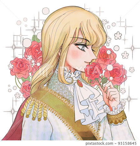 出現在繪本中的美麗王子形象插畫 出現在繪本中的美麗王子形象插畫 93158645