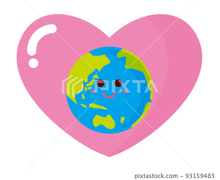 心地球矢量圖 93159483