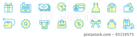 shopping shopping icon line 93159573