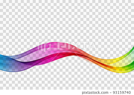 Abstract background of colored smooth transparent wave lines, design element. Flow wave color spectrum. Abstract background of colored smooth transparent wave lines, design element. Flow wave color spectrum. 93159740