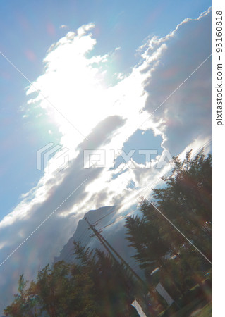 Yatsugatake Plateau seen through a toy lens 93160818