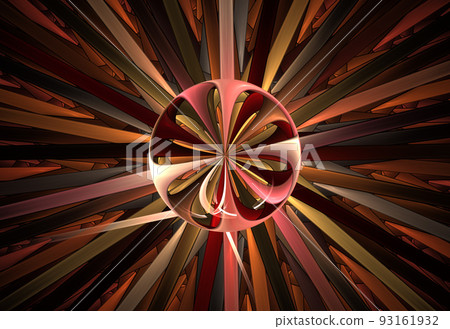 Abstract fractals delicate light glass bubble. 93161932