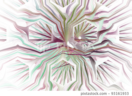 Abstract hexagonal texture. Fractal background. 93161933