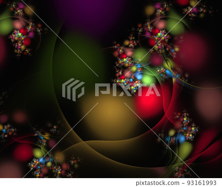 Abstract intricate fractal layer background made out of detailed interconnected glowing curves, balls and wavy arches Abstract intricate fractal layer background made out of detailed interconnected glowing curves, balls and wavy arches 93161993