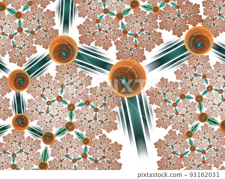 Geometric abstract background with connected line and spheres 93162031