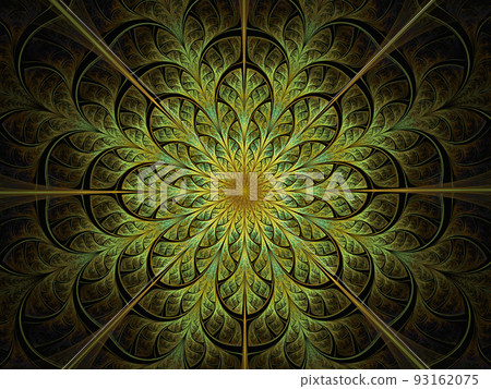 Mandala floral pattern, flower circle decorative ornament. Mandala floral pattern, flower circle decorative ornament. 93162075