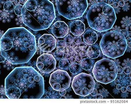 Abstract colorful snowflake background composition 93162084