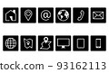 Business contact icon set. Group of Communication symbols for web and mobile app. Outline style Vector illustration 93162113