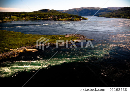 View to Saltstraumen whirlpools, Norway 93162588