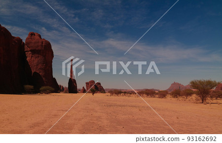 Abstract Rock formation at plateau Ennedi aka spire , Chad 93162692