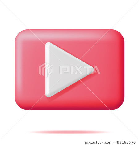 3D Play Button Isolated 93163576