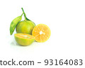 Fresh organic Calamansi lime on white background. 93164083