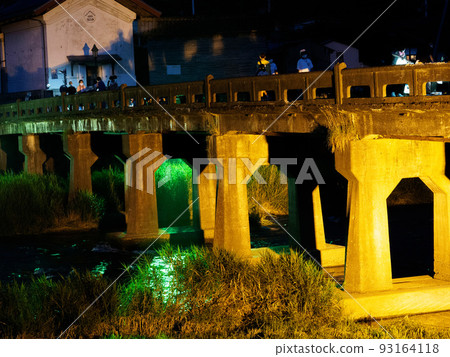 Illuminated Showa Bridge in Sumita Town 93164118