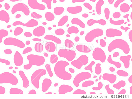 Dalmatian or cow pink spot animal texture seamless pattern on skin. 93164184
