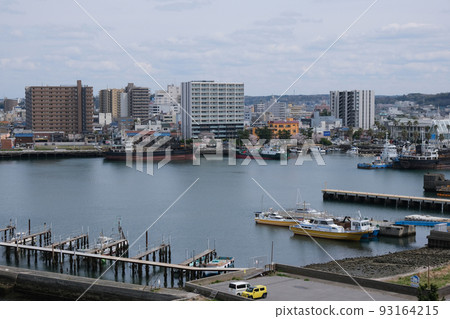 Kisarazu port townscape seaside town - stock photo 93164215