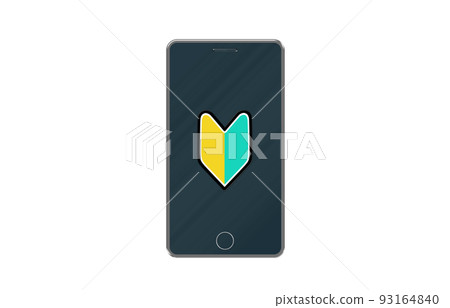 Smartphone and beginner mark Smartphone and beginner mark 93164840