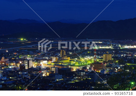 Night view of the southeastern part of Fukui City from the Hachimanyama Observatory Blue Hour Night view of the southeastern part of Fukui City from the Hachimanyama Observatory Blue Hour 93165718