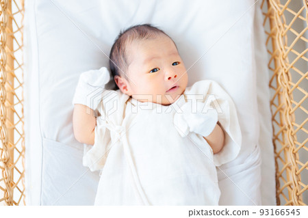 Baby in a cradle Newborn 15 days after birth Baby in a cradle Newborn 15 days after birth 93166545