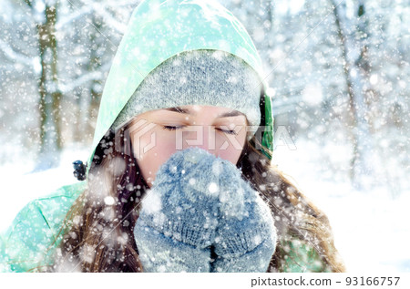 woman in winter woman in winter 93166757