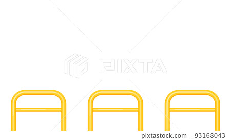Illustration of a park fence _ Bollard 93168043