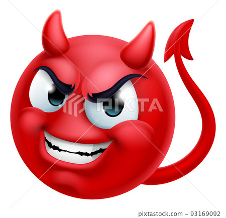 Devil Emoji Emoticon Man Face Cartoon Icon Mascot Devil Emoji Emoticon Man Face Cartoon Icon Mascot 93169092