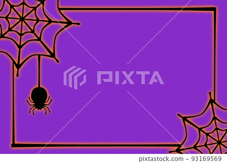 Spider and spider web purple background 93169569