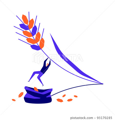 Fight for the harvest - modern colorful flat design style illustration 93170285