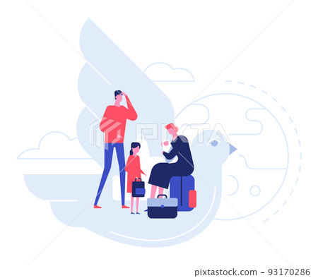 Hope for peace - modern colorful flat design style illustration 93170286