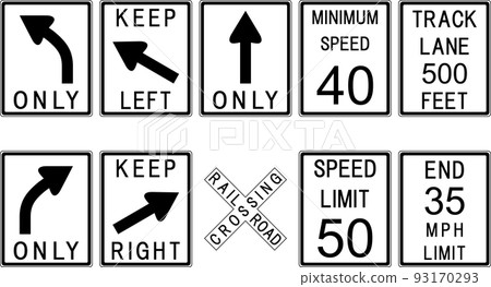美國交通標誌 93170293