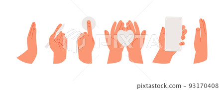 Hands set in various positions 93170408