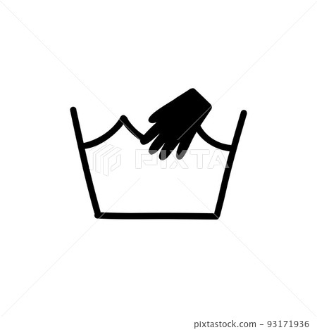 hand wash normal symbol doodle icon, vector color line illustration hand wash normal symbol doodle icon, vector color line illustration 93171936