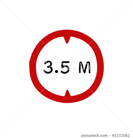 height limit sign doodle icon, vector color line illustration height limit sign doodle icon, vector color line illustration 93172062
