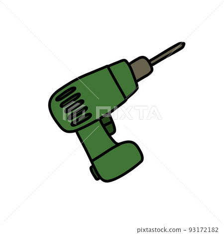 drill doodle icon, vector color line illustration drill doodle icon, vector color line illustration 93172182