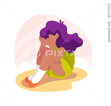Sadness isolated cartoon vector illustration. 93173233
