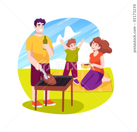 Steak isolated cartoon vector illustration. Steak isolated cartoon vector illustration. 93173239