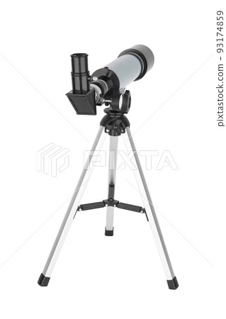 Modern telescope isolated 93174859