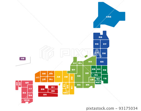 日本地圖_地區劃分_縣名可用 93175034