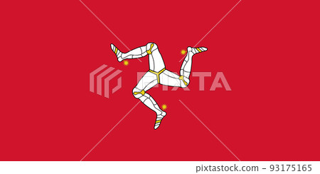 An Isle of Man flag background illustration red white triskelion 93175165