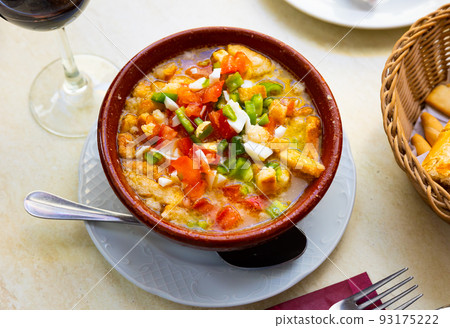 Just cooked cojondongo served in bowl Just cooked cojondongo served in bowl 93175222